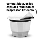 Capsule réutilisable universelle compatible nespresso avec opercule Cafécolo